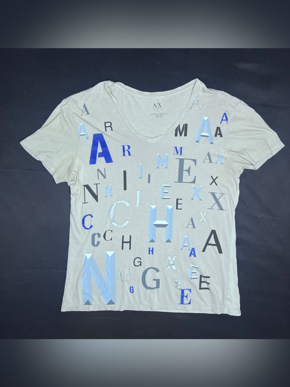 A/X Armani Exchange Short-Sleeve Logo Tee Size Large